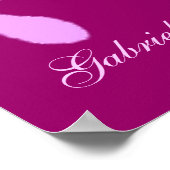 ベビーの足跡(女の子) ポスター (角)