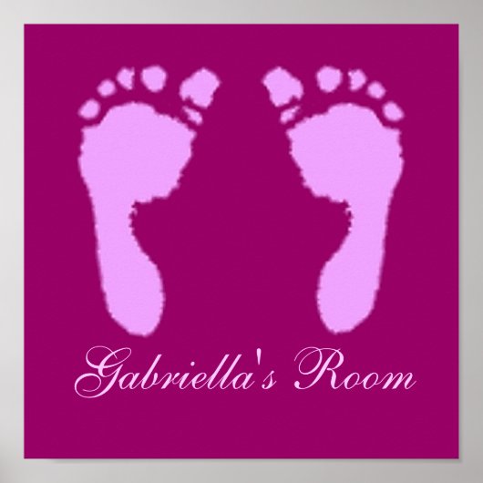 ベビーの足跡(女の子) ポスター (正面)