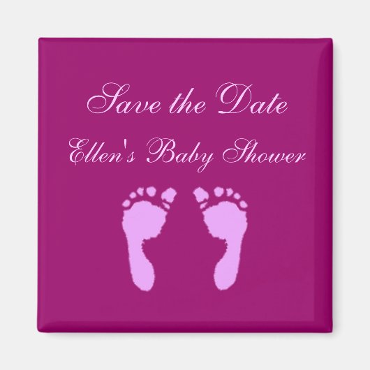 ベビーの足跡(女の子) マグネット (正面)