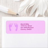 ベビーの足跡（女の子） ラベル (インサイチュ)