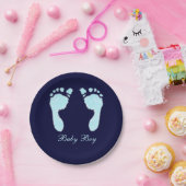 ベビーの足跡（少年） ペーパープレート (パーティー)