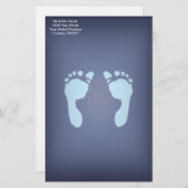 ベビーの足跡(少年) 便箋 (正面/裏面)