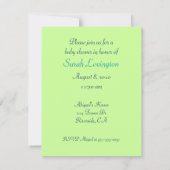 ベビーの足跡 招待状 (裏面)