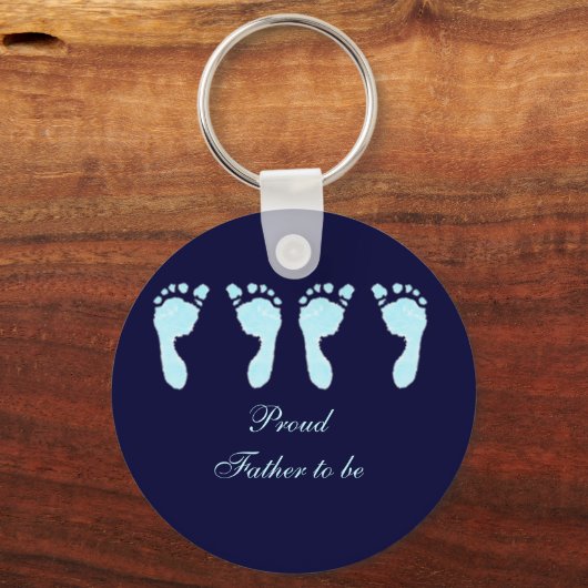 ベビーの足跡(男の子の双子) キーホルダー (正面)