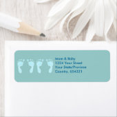 ベビーの足跡（男の子の双子） ラベル (インサイチュ)