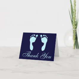 ベビーの足跡（男の子） サンキューカード
