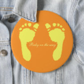 ベビーの足跡(黄色) 缶バッジ (インサイチュ)