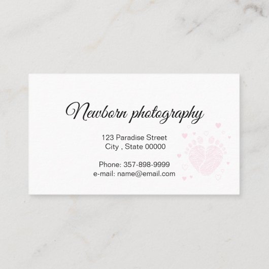 ベビーの足音 名刺 (裏面)