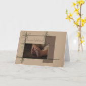 ベビーの足 カード (黄色い花)