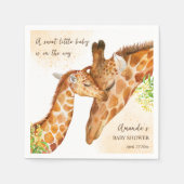 ベビーの途中ベビーキリンとママ赤ちゃんシャワー スタンダードカクテルナプキン (正面)