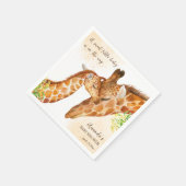 ベビーの途中ベビーキリンとママ赤ちゃんシャワー スタンダードカクテルナプキン (角)