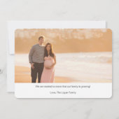 ベビーの進行中のお知らせ 案内状 (裏面)