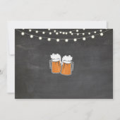 ベビーの醸造のシャワービールライトチョークの招待 招待状 (裏面)