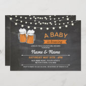 ベビーの醸造のシャワービールライトチョークの招待 招待状 (正面/裏面)