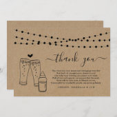 ベビーの醸造のベビーシャワー サンキューカード (正面/裏面)