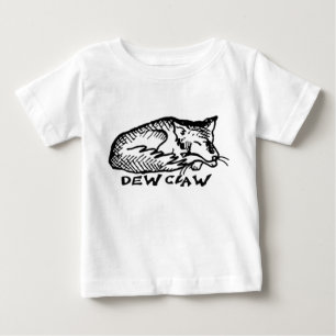 ベビーの長いティーのための露の爪の睡眠犬 ベビーTシャツ