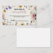 ベビーの開花どのように大きいママの腹チケット プレイスカード (正面/裏面)