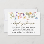 ベビーの開花のアンラップ赤ちゃんシャワーのギフトカード 招待状 (正面)