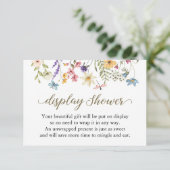 ベビーの開花のアンラップ赤ちゃんシャワーのギフトカード 招待状 (スタンド正面)