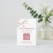 ベビーの開花の花のギフト登録赤ちゃんシャワー エンクロージャーカード (スタンド正面)