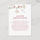 ベビーの開花の花のギフト登録赤ちゃんシャワー エンクロージャーカード (裏面)