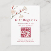 ベビーの開花の花のギフト登録赤ちゃんシャワー エンクロージャーカード (正面)