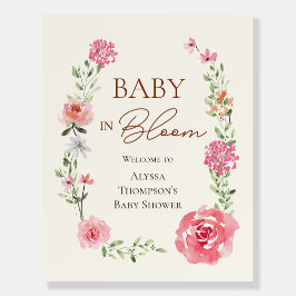 ベビーの開花の花カスタム赤ちゃんシャワー歓迎