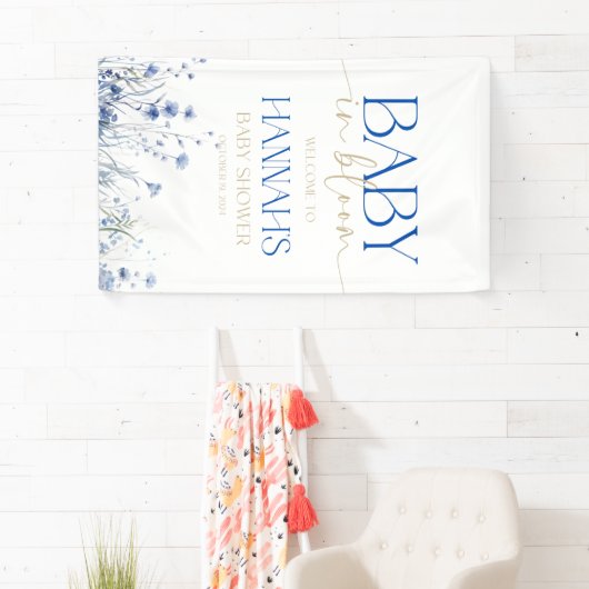 ベビーの開花の赤ちゃんシャワーのバナー 横断幕 (インサイチュ)