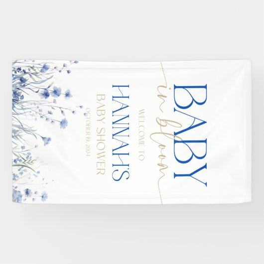 ベビーの開花の赤ちゃんシャワーのバナー 横断幕 (横)