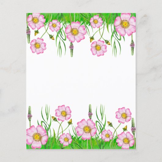 ベビーの開花の赤ちゃんシャワーバケットリスト (裏面)