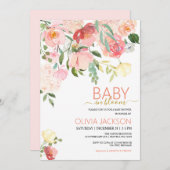ベビーの開花の赤ちゃんシャワー招待 シーズンカード (正面/裏面)