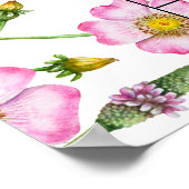 ベビーの開花の赤ちゃんシャワー推定期日カレンダー ポスター (角)