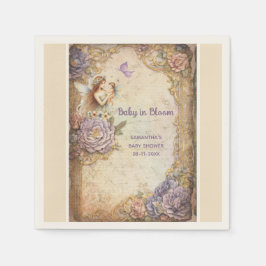 ベビーの開花の赤ちゃんシャワー スタンダードカクテルナプキン