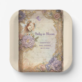 ベビーの開花の赤ちゃんシャワー ペーパープレート