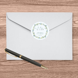 ベビーの開花の赤ちゃんシャワー ラウンドシール