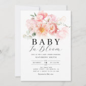 ベビーの開花の赤ちゃんシャワー 招待状 (正面)
