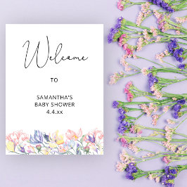 ベビーの開花へようこそ赤ちゃんシャワー ポスター