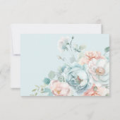 ベビーの開花ほこりっぽいブルーベビーシャワー サンキューカード (裏面)