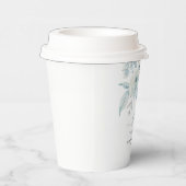 ベビーの開花ほこりっぽい青い花の赤ちゃんシャワー 紙コップ (右)