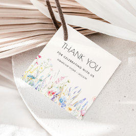 ベビーの開花エレガントワイルドフラワーベビーシャワー フェイバータグ