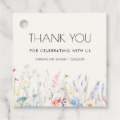 ベビーの開花エレガントワイルドフラワーベビーシャワー フェイバータグ (正面)