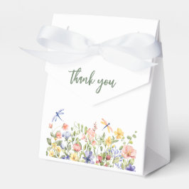 ベビーの開花グリーンワイルドフラワーベビーシャワー フェイバーボックス