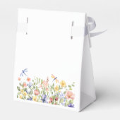 ベビーの開花グリーンワイルドフラワーベビーシャワー フェイバーボックス (裏面サイド)