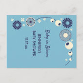 ベビーの開花シャワービンゴゲームカード 案内ポストカード (裏面)