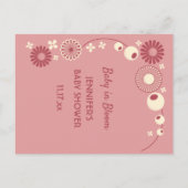 ベビーの開花シャワービンゴゲームカード 案内ポストカード (裏面)