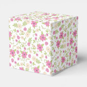 ベビーの開花シャワーピンクヴィンテージ花女 フェイバーボックス (裏面サイド)