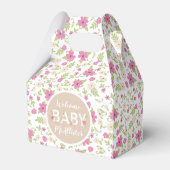 ベビーの開花シャワーピンクヴィンテージ花女 フェイバーボックス (裏面サイド)