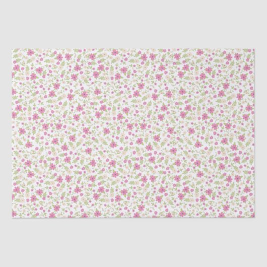 ベビーの開花シャワーピンクヴィンテージ花女 薄葉紙 (正面)