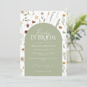 ベビーの開花シャワー山草樹緑のアーチ 招待状 (スタンド正面)