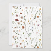 ベビーの開花シャワー山草樹緑のアーチ 招待状 (裏面)